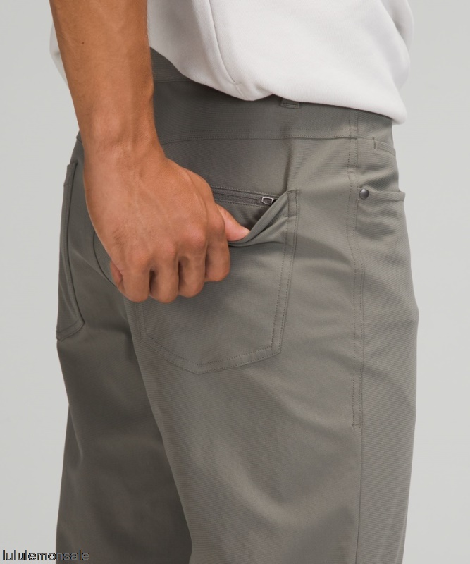 Lululemon Deutschland DELULU1072 | Lululemon Deutschland Grey Sage Abc Classic-fit Hose 34 Warpstreme